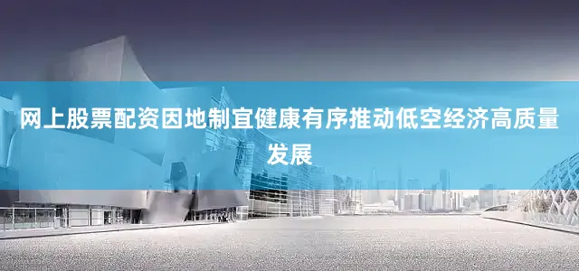 网上股票配资因地制宜健康有序推动低空经济高质量发展